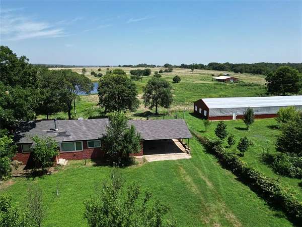 40 Acres of Agricultural Land with Home for Sale in Holdenville, Oklahoma