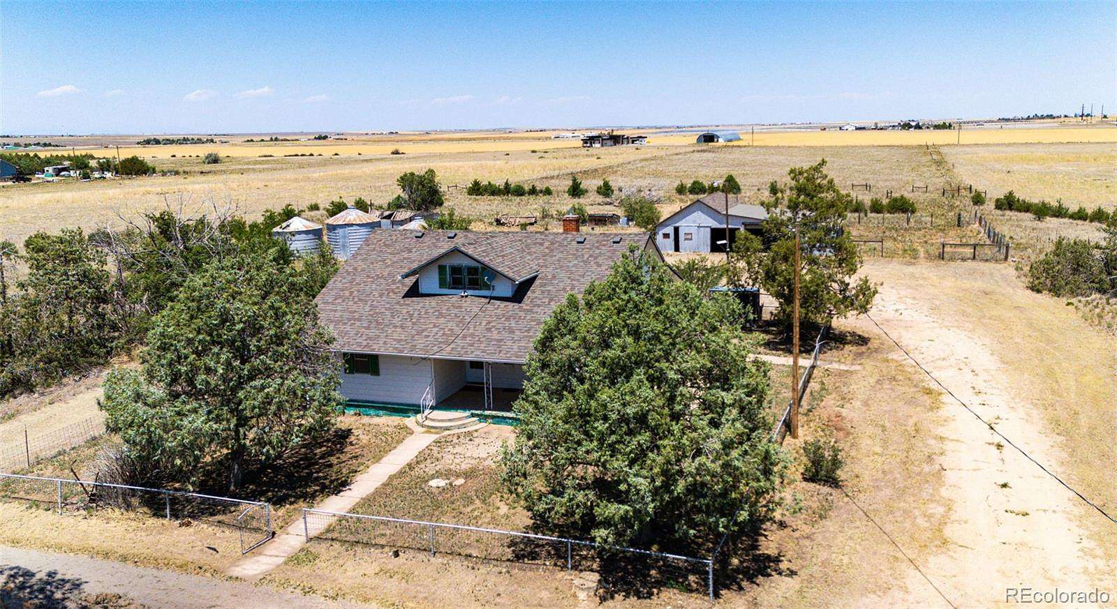 40 Acres of Agricultural Land with Home for Sale in Bennett, Colorado