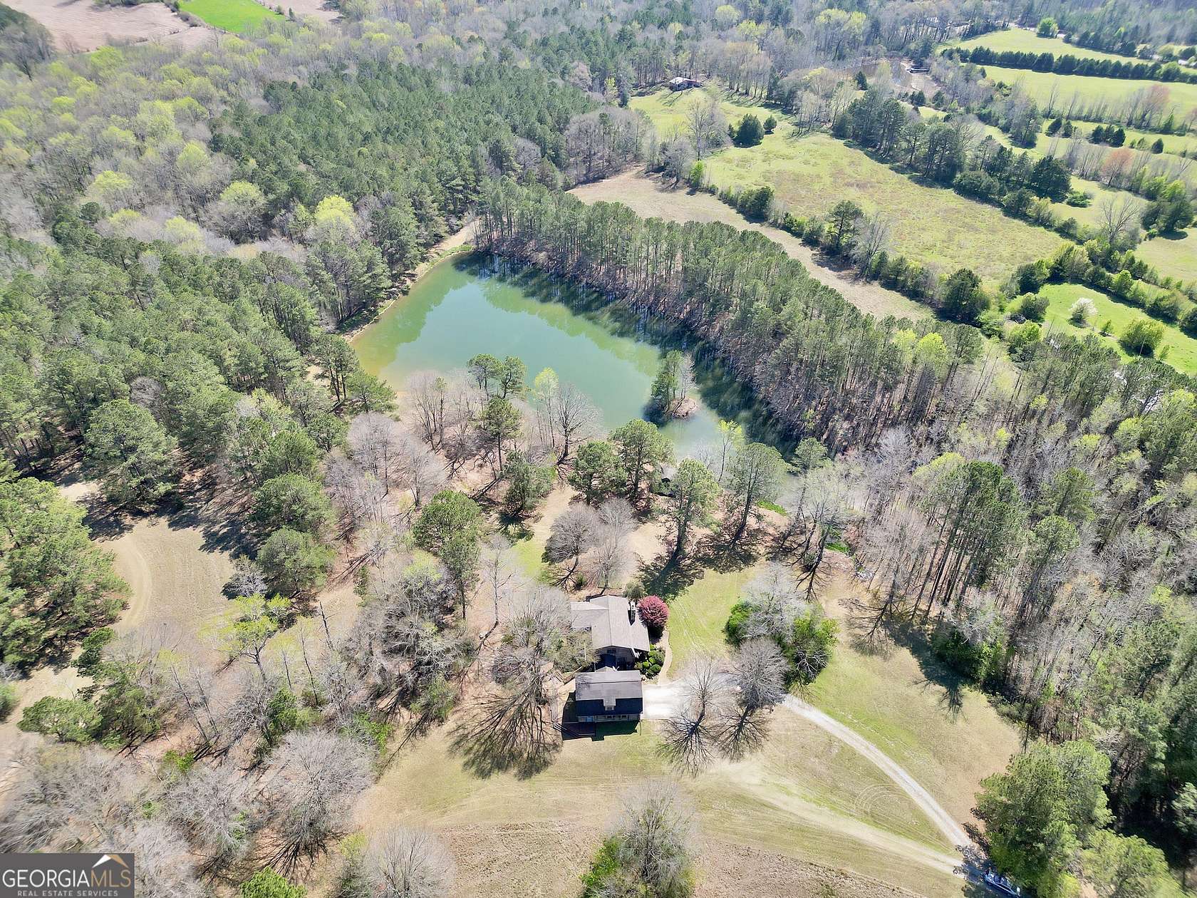 54 Acres of Recreational Land with Home for Sale in Barnesville, Georgia