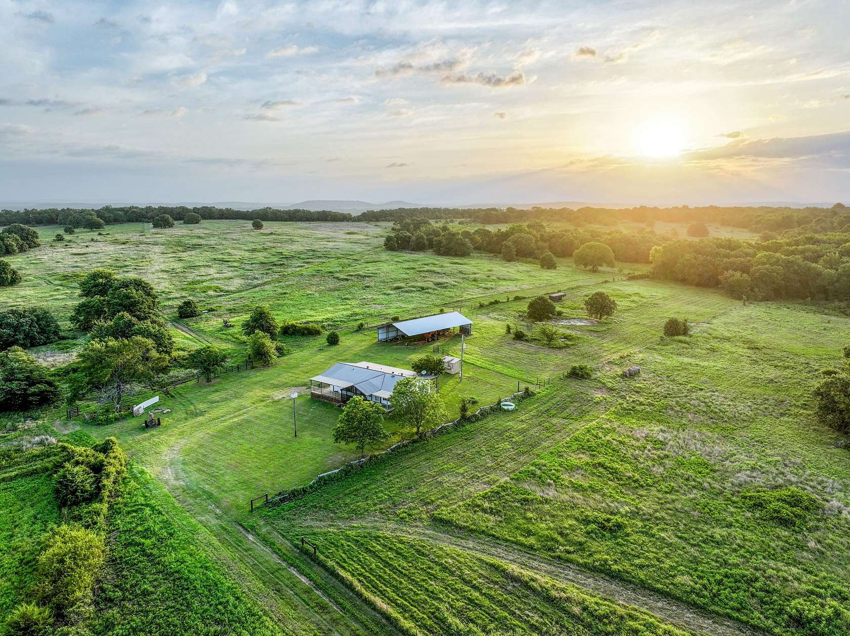 110 Acres of Land with Home for Sale in Stigler, Oklahoma