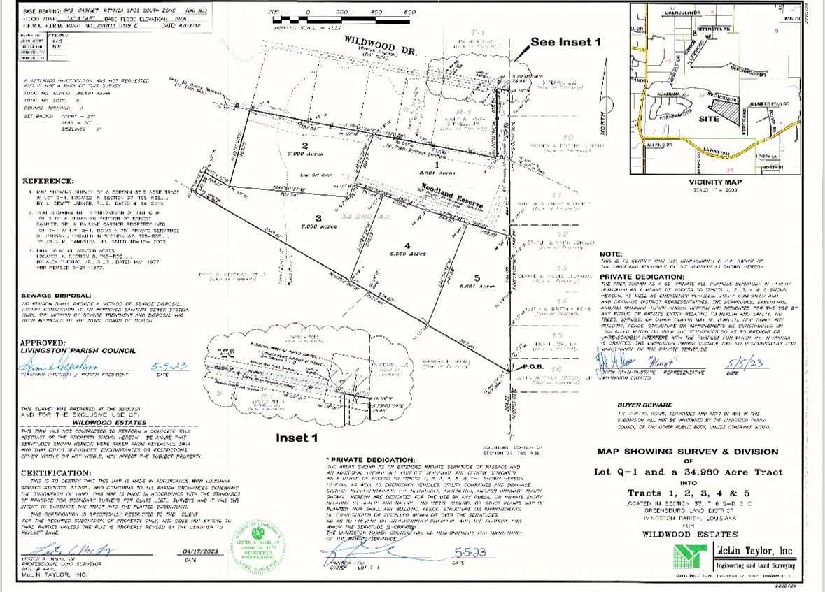 8.36 Acres of Residential Land for Sale in Denham Springs, Louisiana