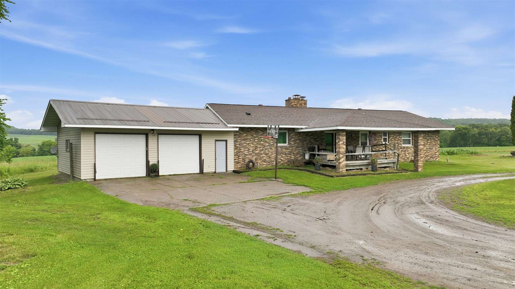 7.29 Acres of Land with Home for Sale in Colfax, Wisconsin