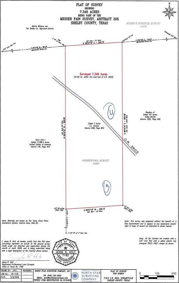4.31 Acres of Land for Sale in Shelbyville, Texas