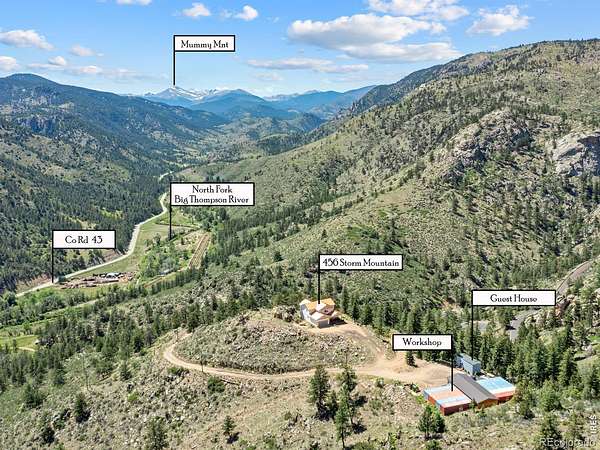 35 Acres of Recreational Land with Home for Sale in Drake, Colorado