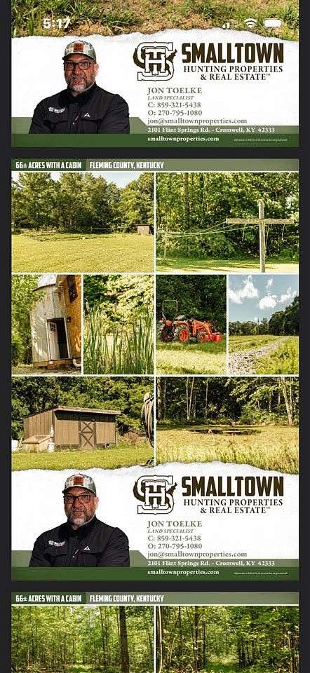 66 Acres of Land with Home for Sale in Flemingsburg, Kentucky