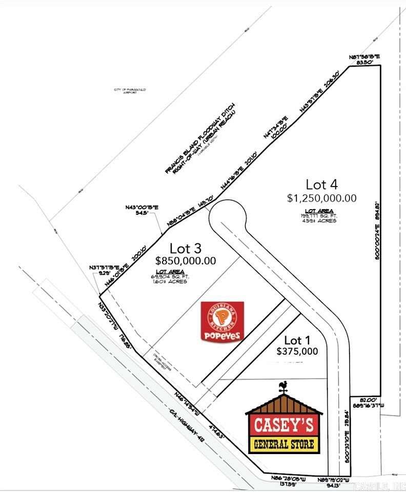 5.43 Acres of Commercial Land for Sale in Paragould, Arkansas