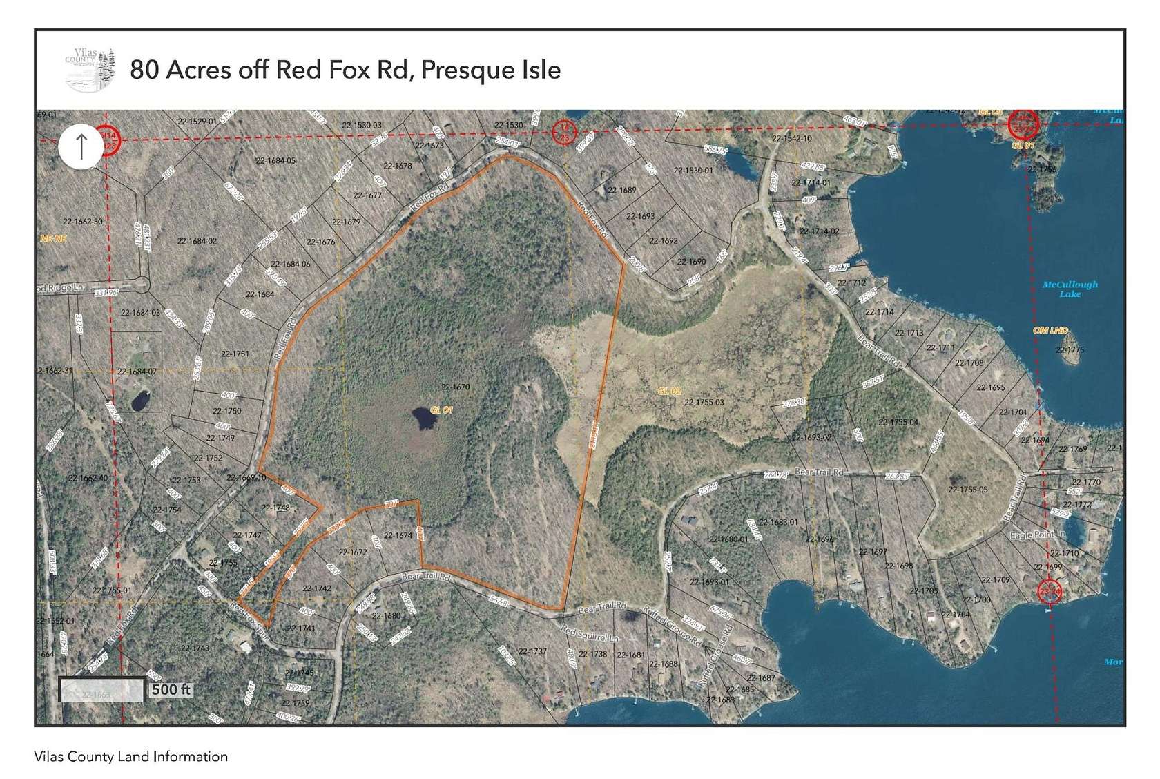 80 Acres of Recreational & Residential Land for Sale in Presque Isle, Wisconsin