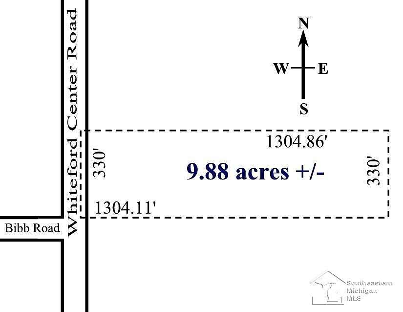 9.88 Acres of Land for Sale in Whiteford Township, Michigan