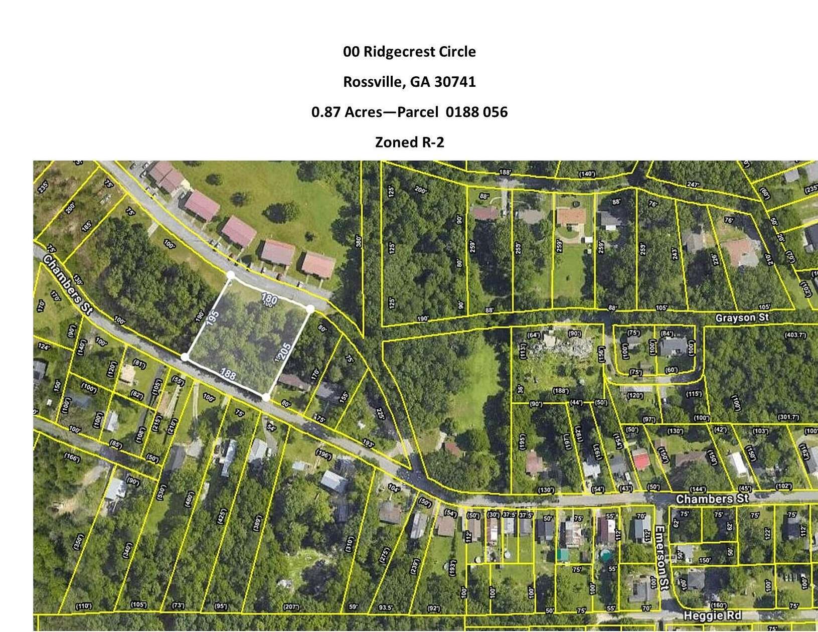 0.87 Acres of Residential Land for Sale in Rossville, Georgia