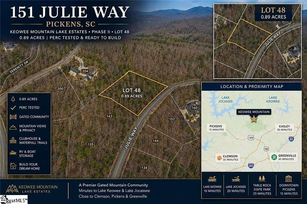 0.89 Acres of Residential Land for Sale in Pickens, South Carolina