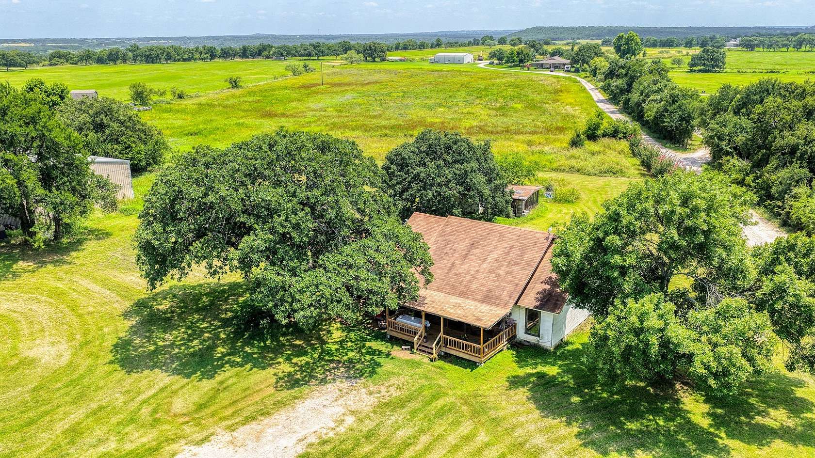 9.47 Acres of Land with Home for Sale in Santo, Texas