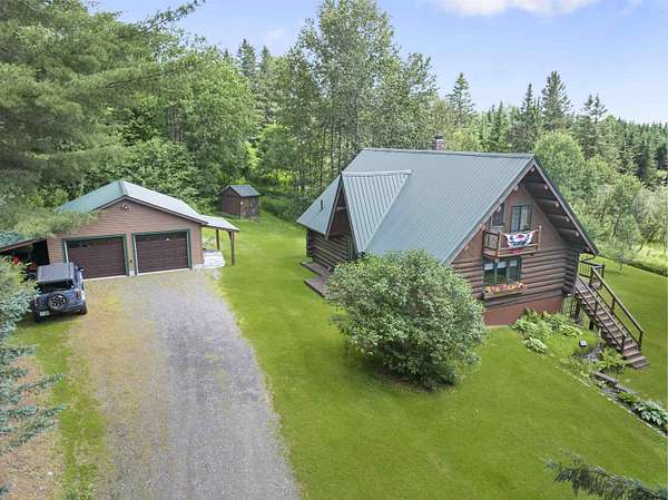 8.18 Acres of Land with Home for Sale in Colebrook, New Hampshire