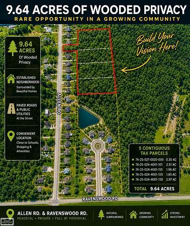 9.64 Acres of Residential Land for Sale in Smiths Creek, Michigan