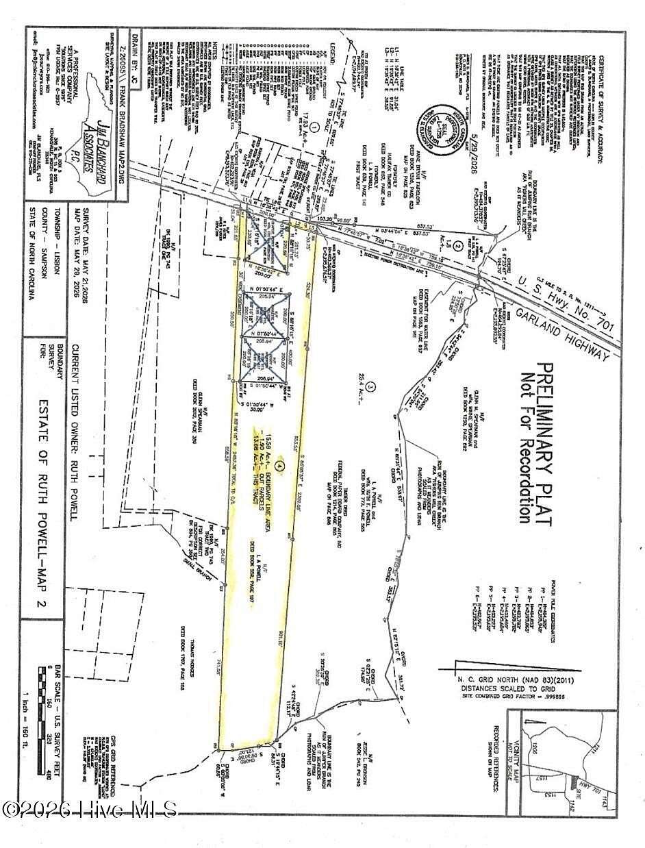 13.7 Acres of Land for Sale in Clinton, North Carolina
