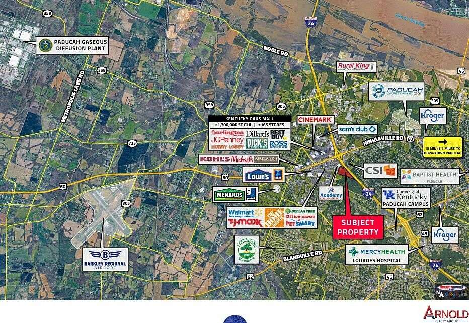 35.3 Acres of Mixed-Use Land for Sale in Paducah, Kentucky