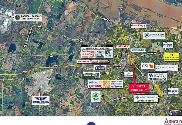 35.3 Acres of Mixed-Use Land for Sale in Paducah, Kentucky