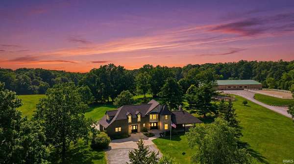 16 Acres of Land with Home for Sale in Roanoke, Indiana