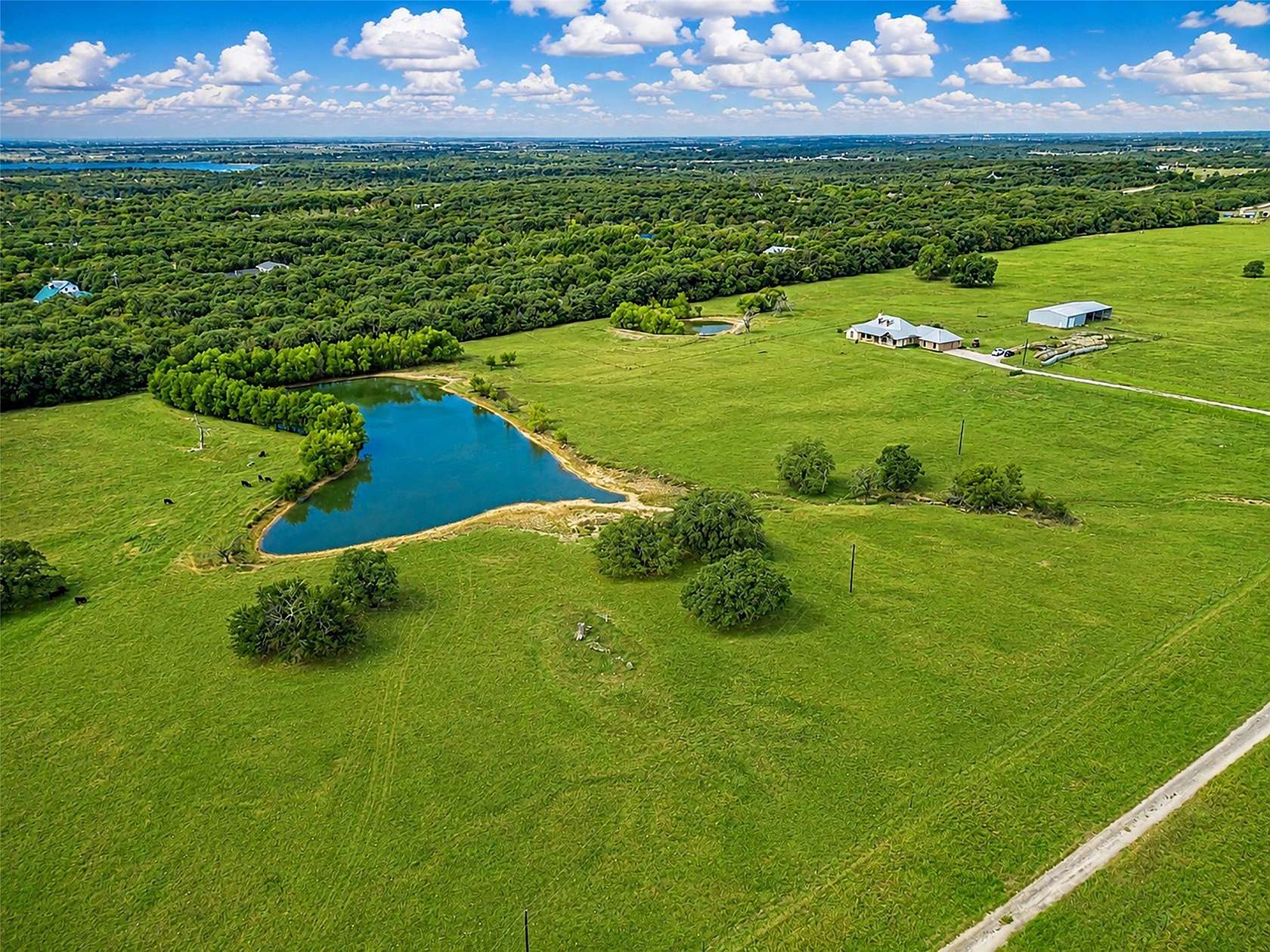 28 Acres of Land with Home for Sale in Valley View, Texas