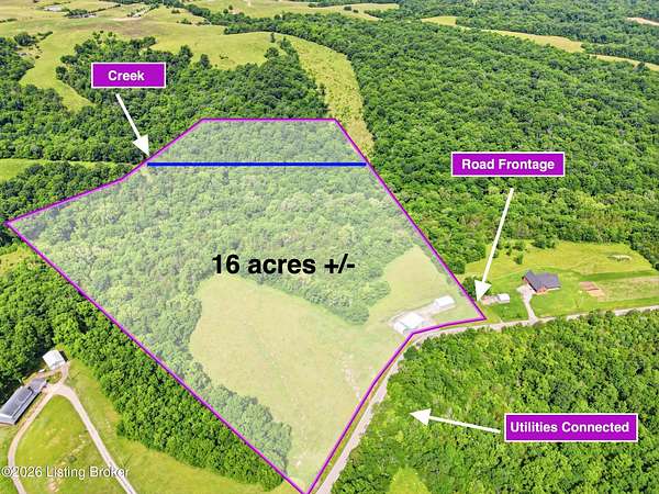 16.1 Acres of Improved Land for Sale in Taylorsville, Kentucky