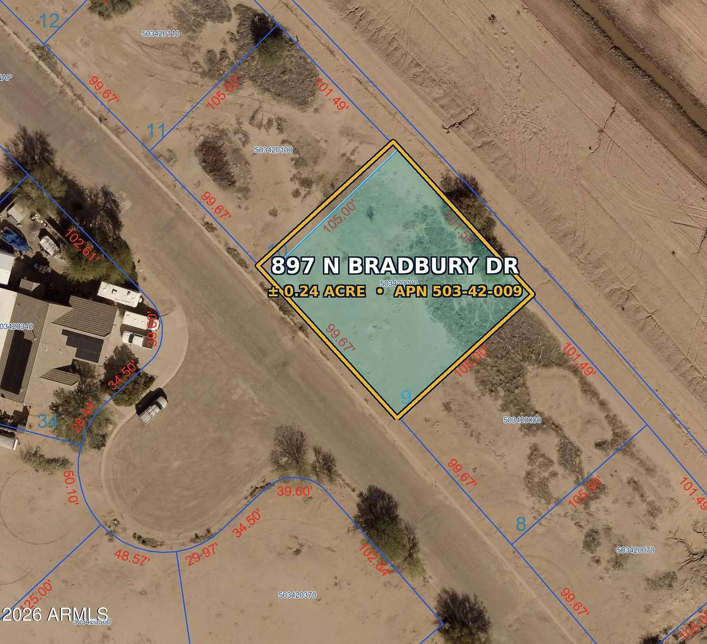0.27 Acres of Residential Land for Sale in Casa Grande, Arizona