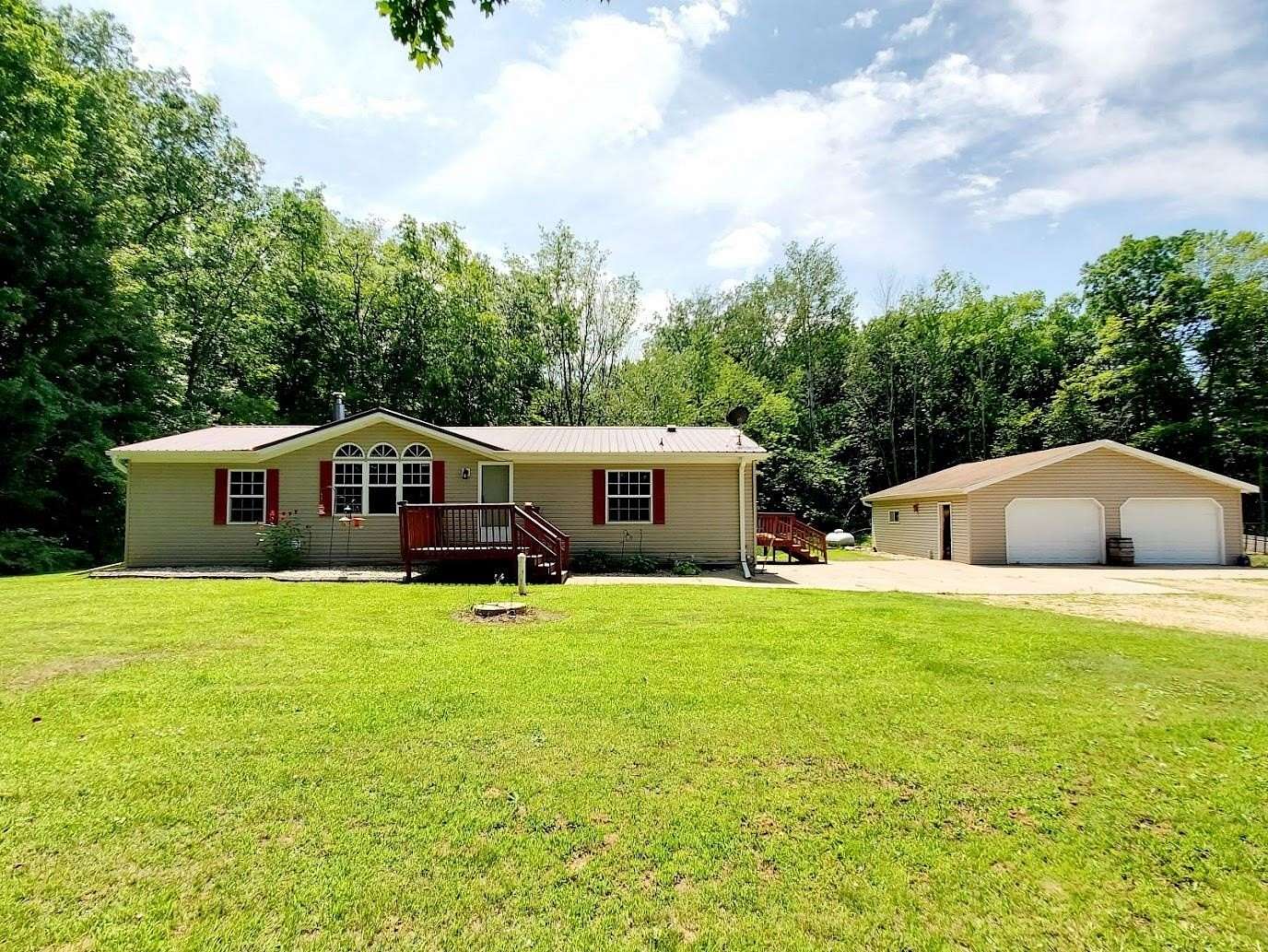 5 Acres of Land with Home for Sale in Clintonville, Wisconsin