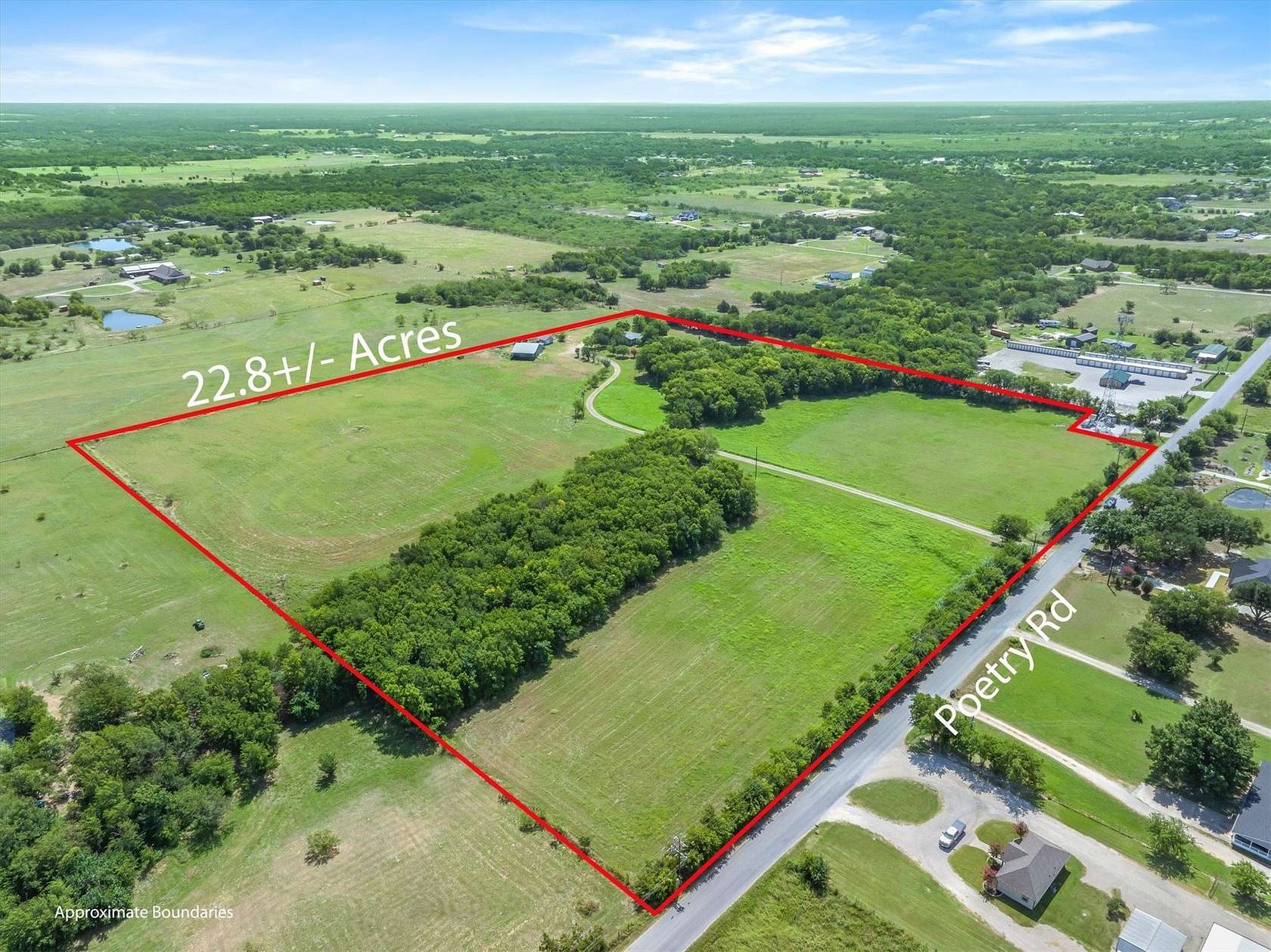 22.9 Acres of Land with Home for Sale in Royse City, Texas