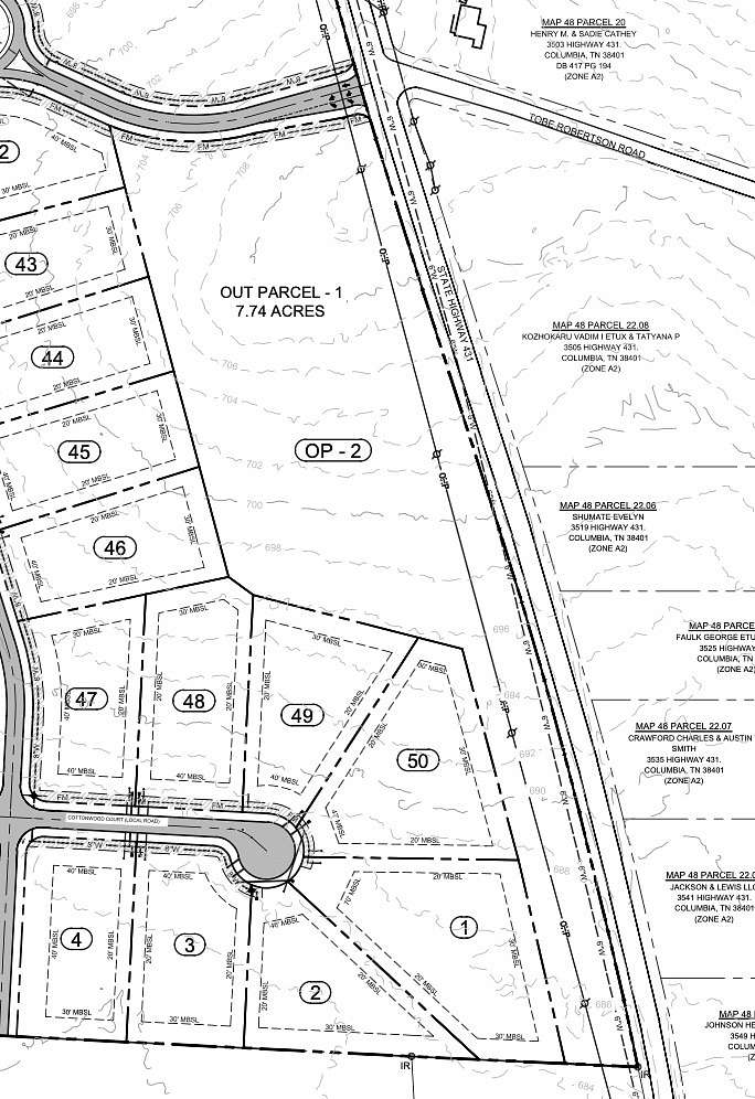 7.74 Acres of Residential Land for Sale in Spring Hill, Tennessee