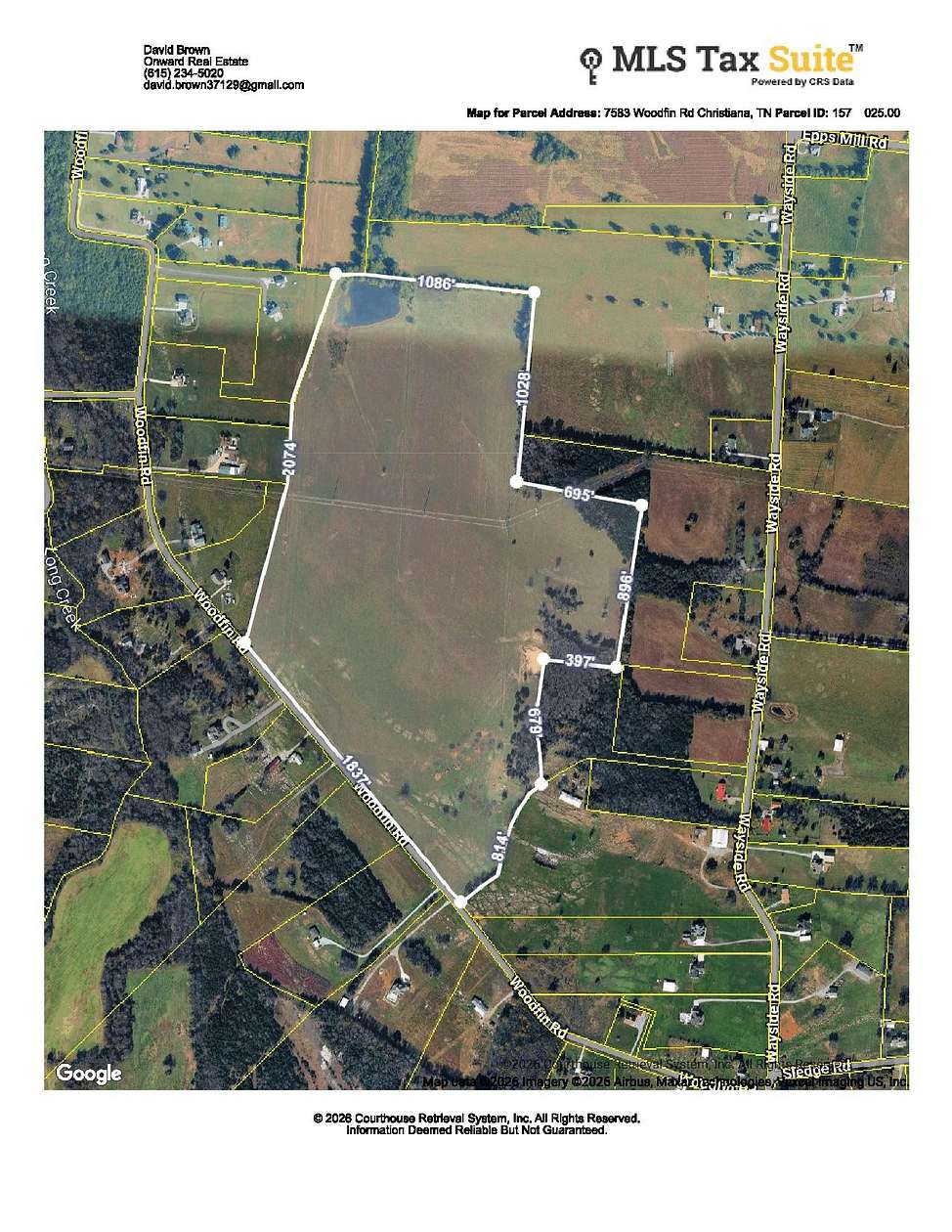 106 Acres of Agricultural Land for Sale in Christiana, Tennessee