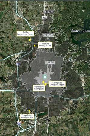 3.42 Acres of Improved Commercial Land for Lease in Springdale, Arkansas