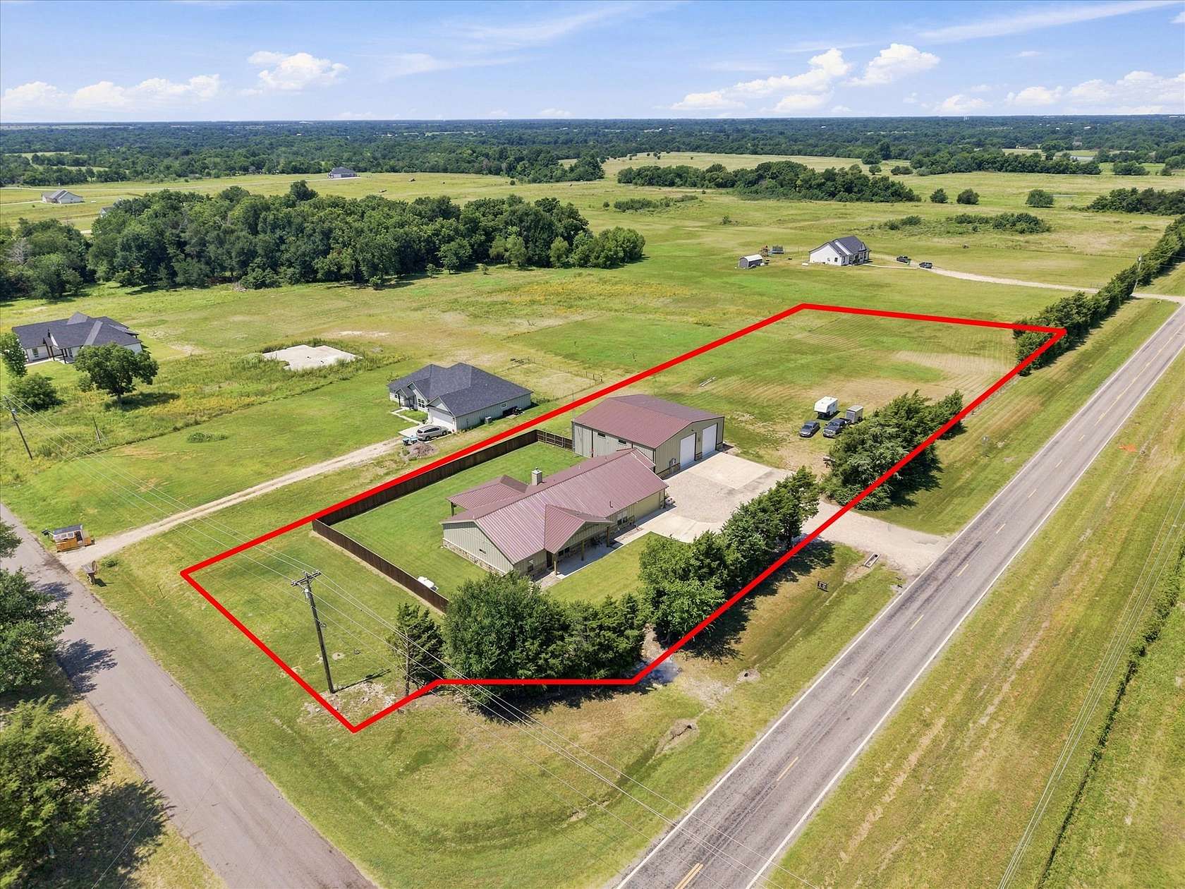 1.82 Acres of Land with Home for Sale in Celeste, Texas