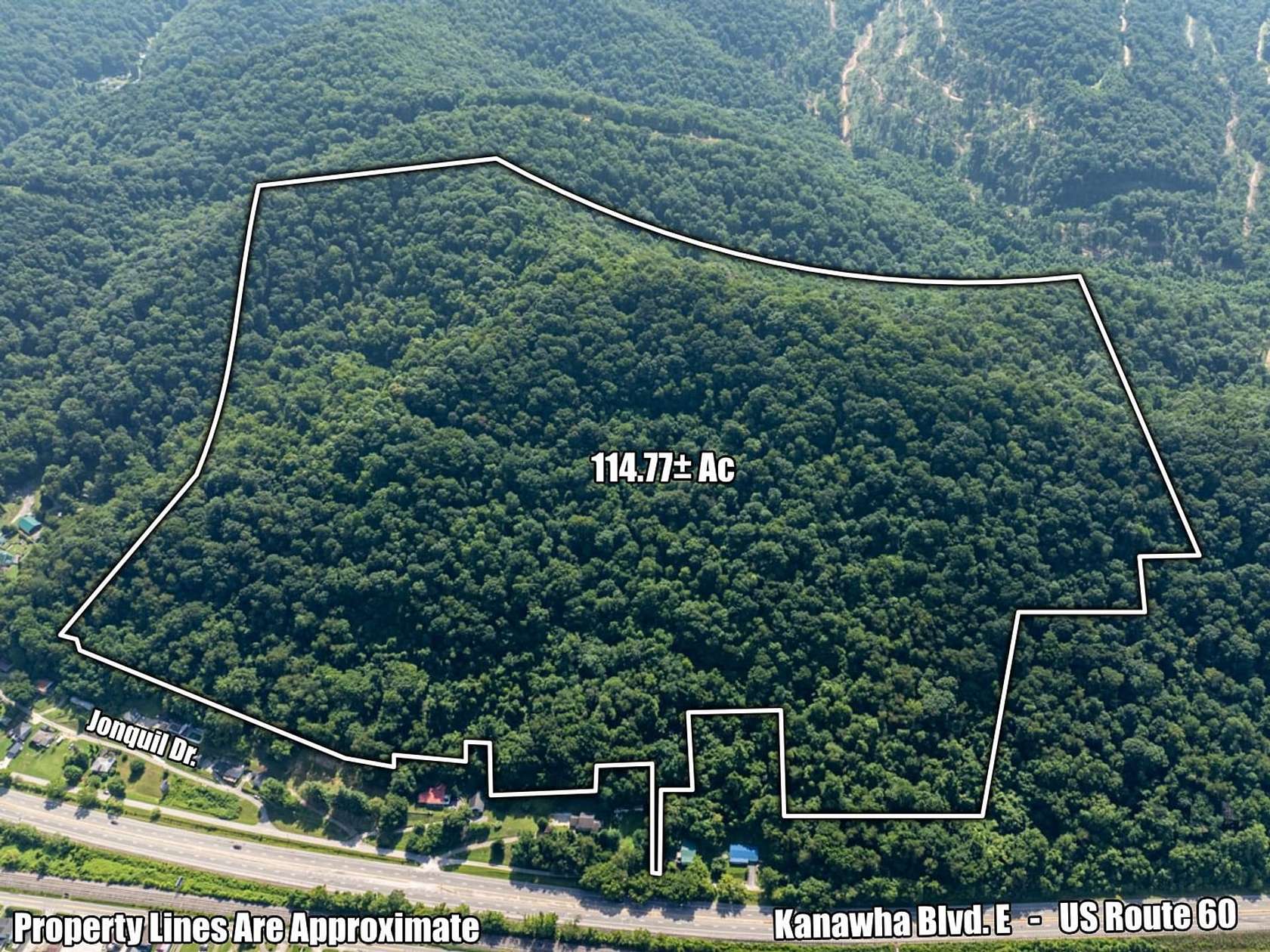 115 Acres of Recreational Land for Auction in Charleston, West Virginia
