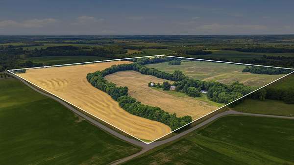 159 Acres of Land with Home for Auction in Mechanicsburg, Ohio