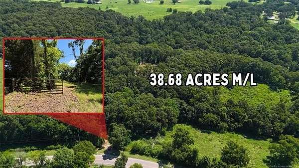 38.7 Acres of Land for Sale in Bunch, Oklahoma