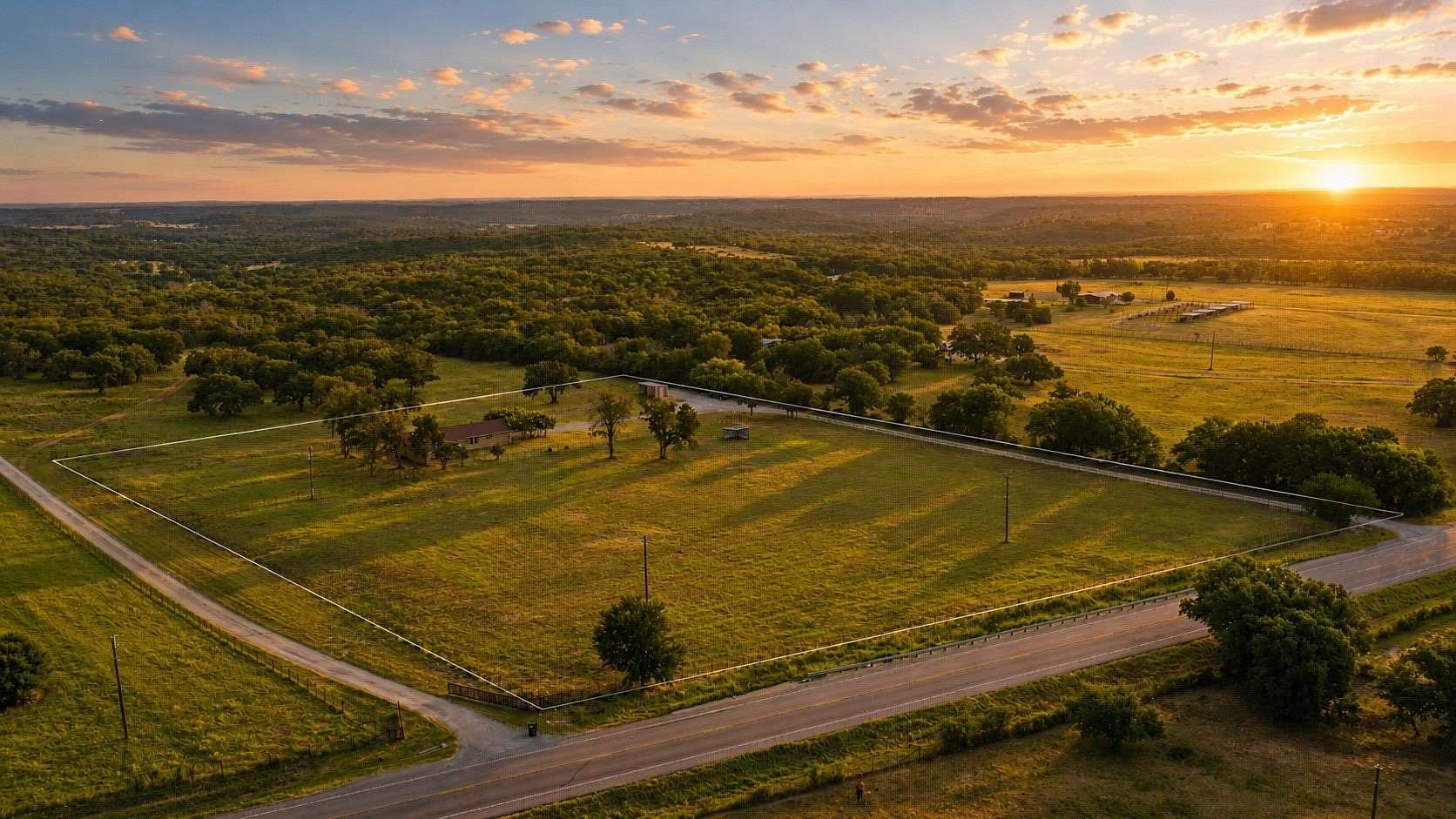 5.37 Acres of Land with Home for Sale in Bluff Dale, Texas