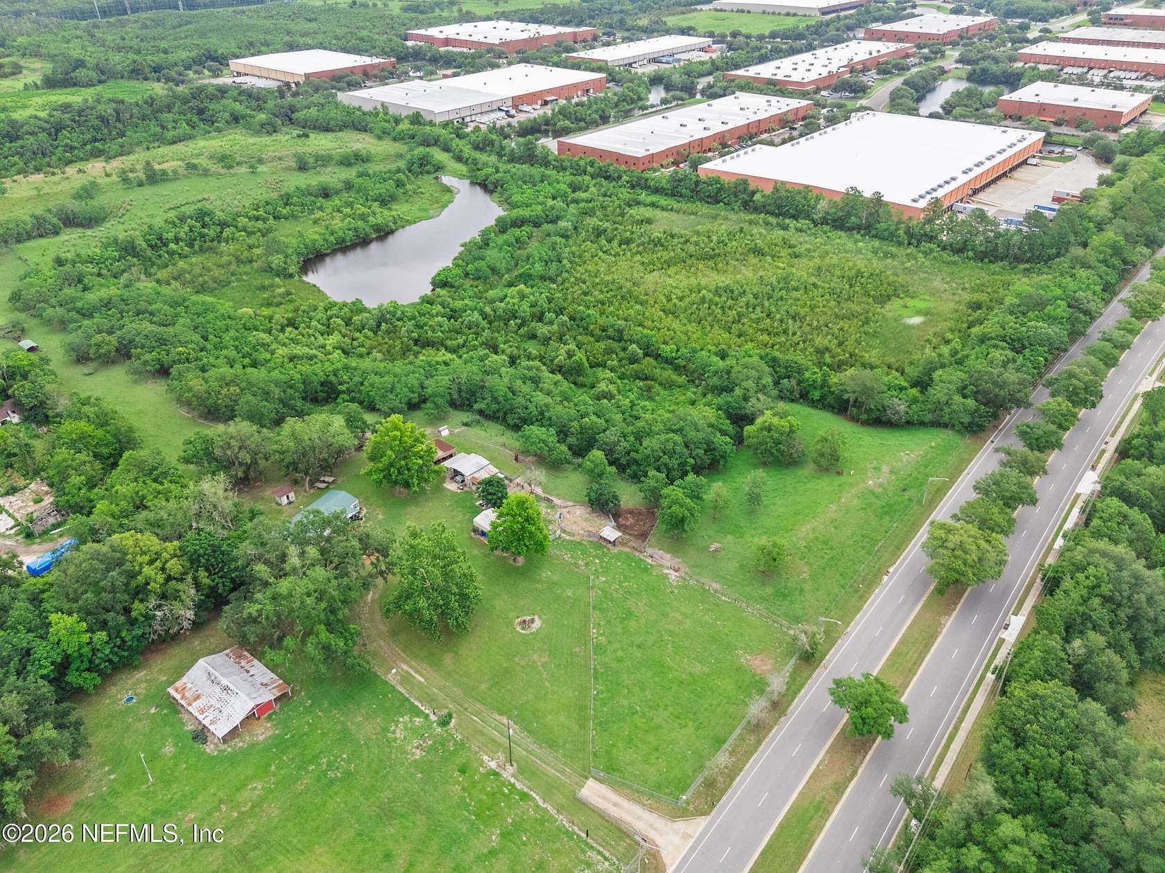 3.6 Acres of Land with Home for Sale in Jacksonville, Florida
