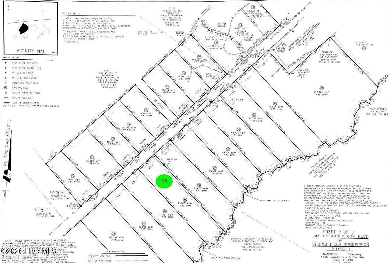 1.72 Acres of Residential Land for Sale in Spring Hope, North Carolina