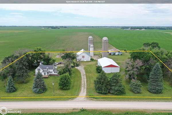 5.25 Acres of Land with Home for Auction in Humboldt, Iowa