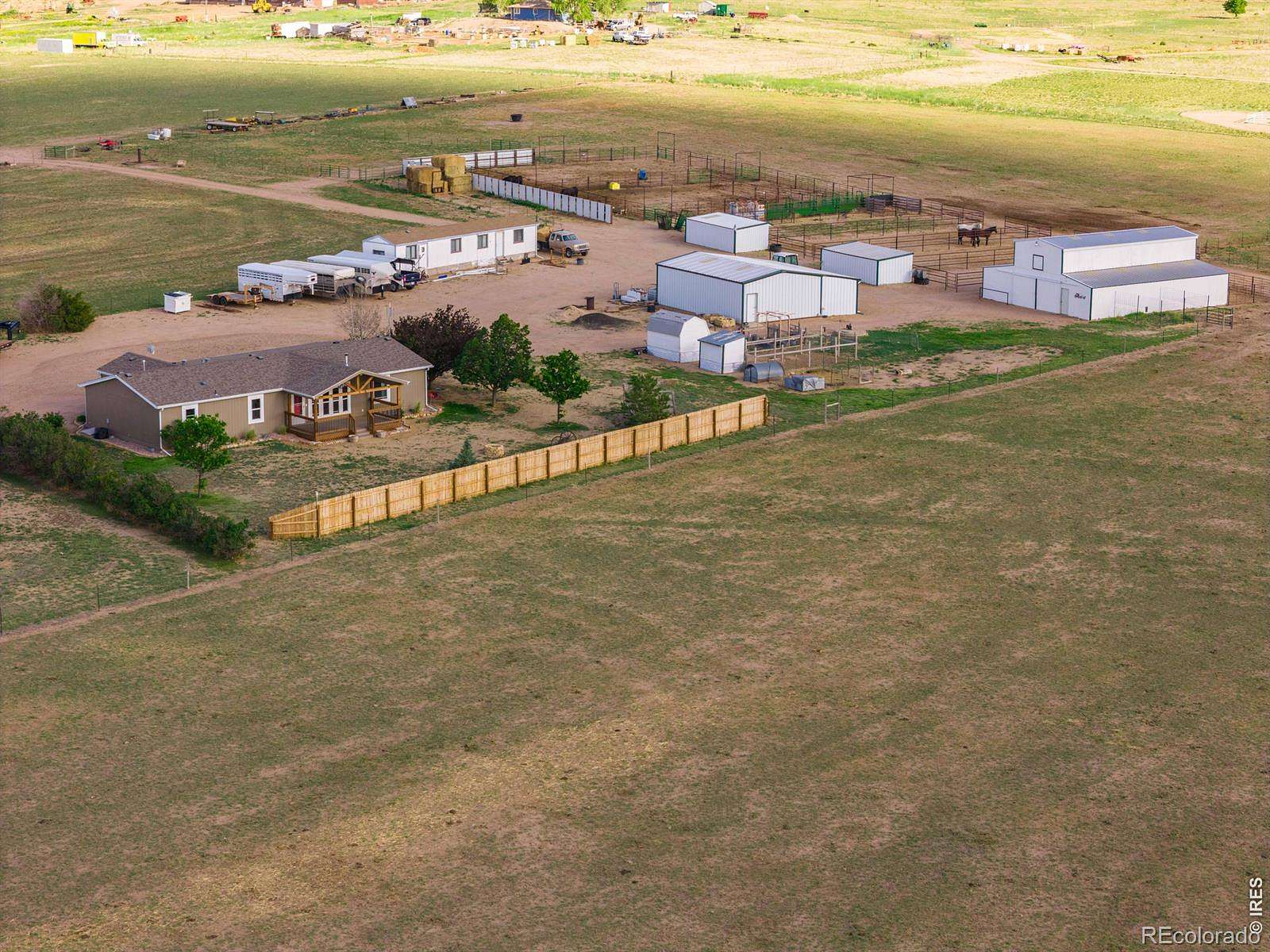 55.8 Acres of Land with Home for Sale in La Salle, Colorado