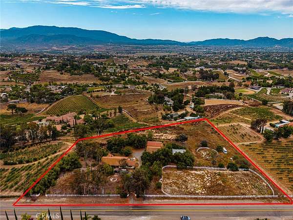4.34 Acres of Land with Home for Sale in Temecula, California