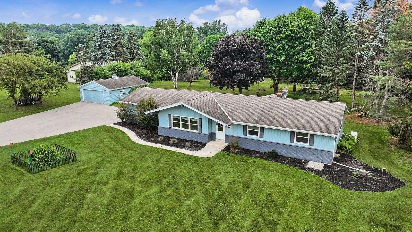 3 Acres of Land with Home for Sale in Hubertus, Wisconsin