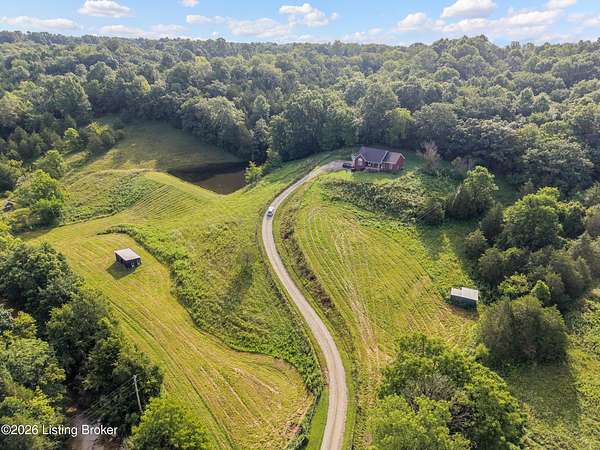 7.54 Acres of Land with Home for Sale in Taylorsville, Kentucky