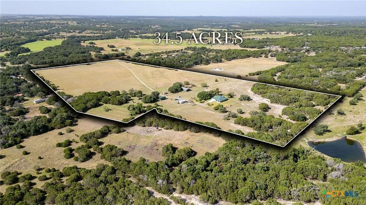 34.5 Acres of Land with Home for Sale in Kempner, Texas