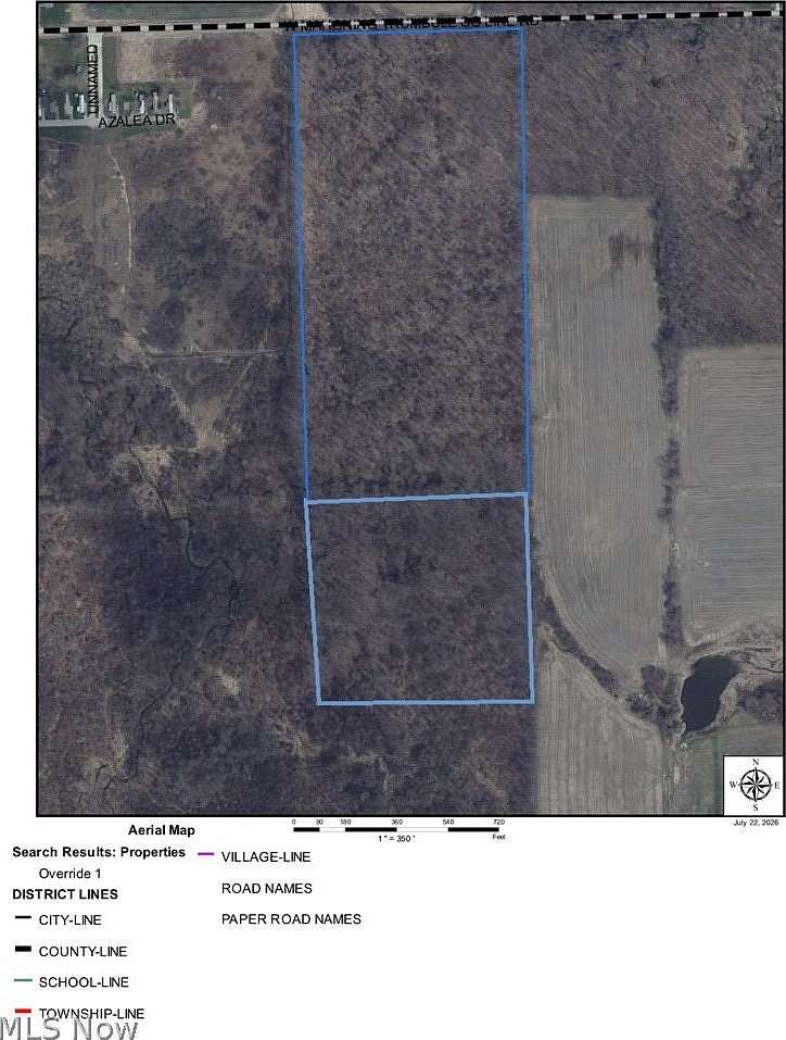 43.7 Acres of Land for Sale in Newton Falls, Ohio