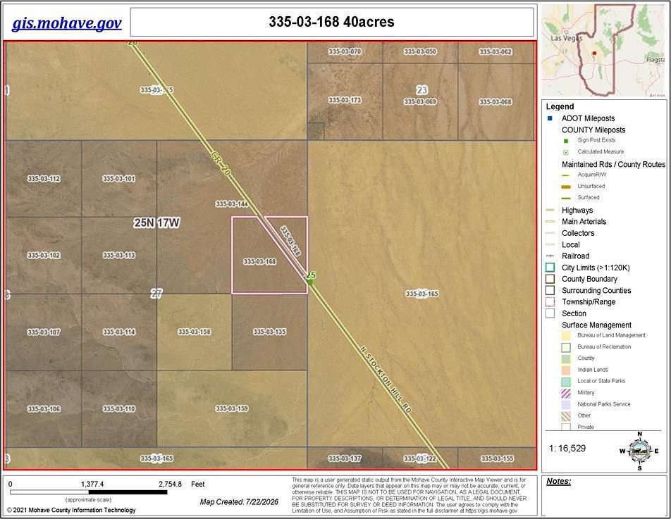 40 Acres of Land for Sale in Kingman, Arizona