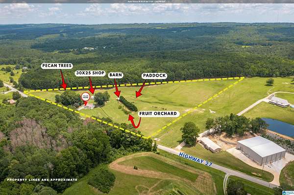 10 Acres of Land with Home for Sale in Springville, Alabama