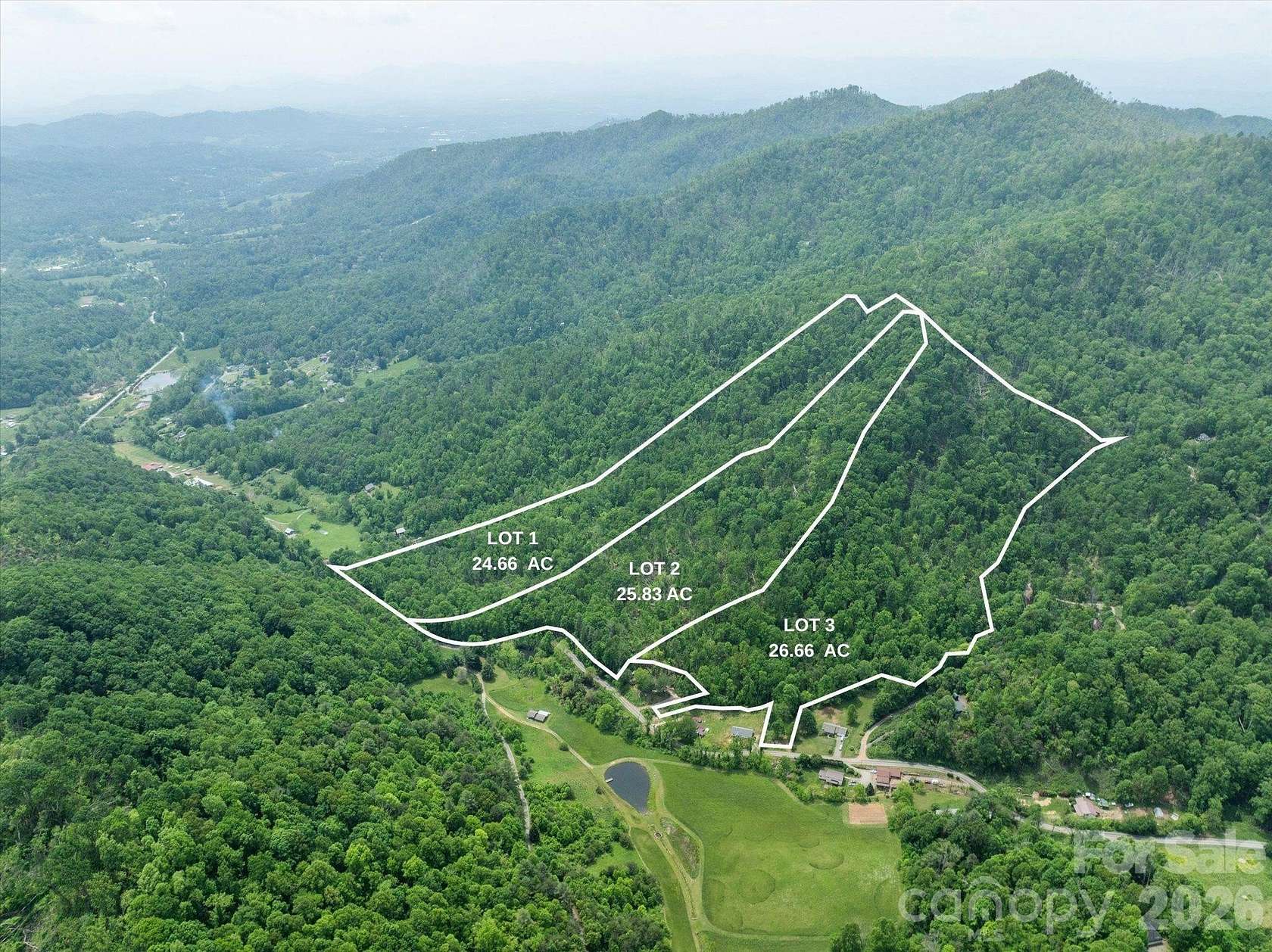 26.7 Acres of Recreational & Residential Land for Sale in Weaverville, North Carolina