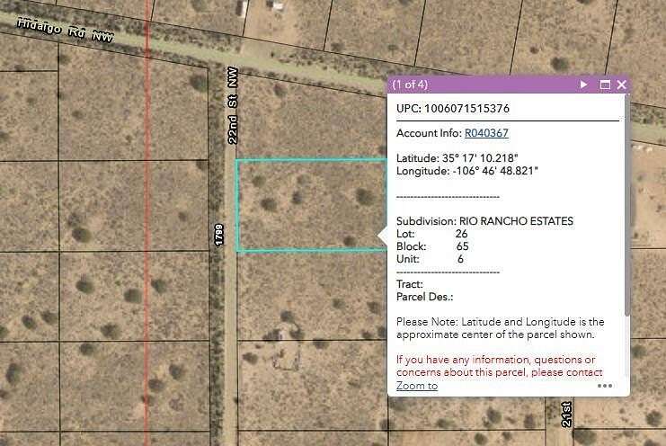 1 Acre of Residential Land for Sale in Rio Rancho, New Mexico
