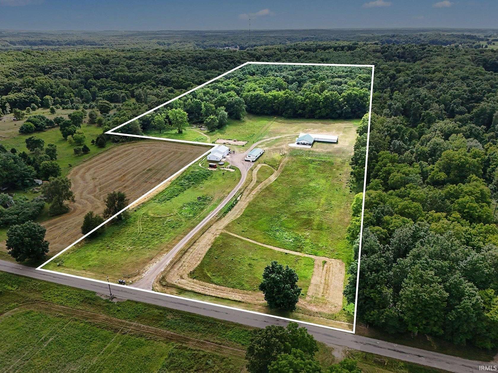 16.6 Acres of Land with Home for Auction in Howe, Indiana