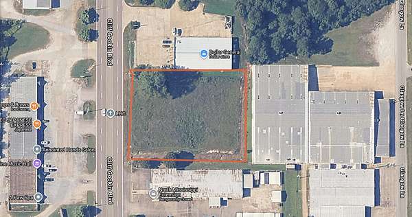 1.19 Acres of Commercial Land for Lease in Tupelo, Mississippi