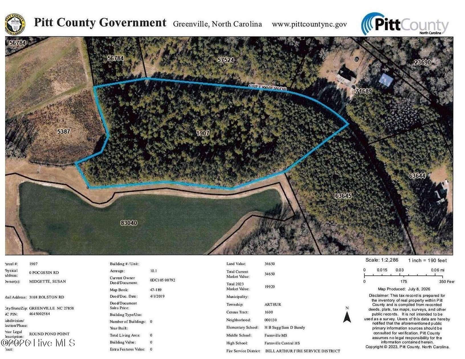10.1 Acres of Land for Sale in Ayden, North Carolina